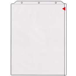 8+%26frac12%3B%22+x+11%22+Vinyl+Sheet+Protector+-+Holes+on+Short+Side%2C+Open+Long+Side
