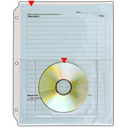 Plastic Sheet Protector - 8 &frac12;" x 11" - Open Short Side - with CD/DVD Pocket