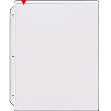 Plastic Sheet Protector - 8 &frac12;" x 11" - Open Short Side