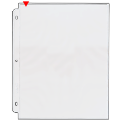 8 &frac12;" x 11" Poly-Archival Sheet Protector - Letter - Open Short Side