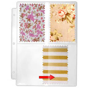 Sample / Swatch - 4" x 6" - Binder Page - 4" x 6" - Side Load