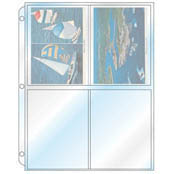 Clear Vinyl Collector's Binder Page - 4" x 6" Postcards/Photos