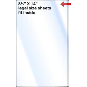Non-Adhesive Pocket - Legal Size - Open Long - 8  &frac12;" x 14"