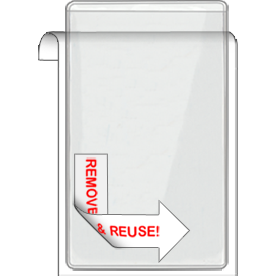 Remove & Reuse - Peel & Stick Pocket: 3" x 5" - Open Short Side - Index Card / Photo