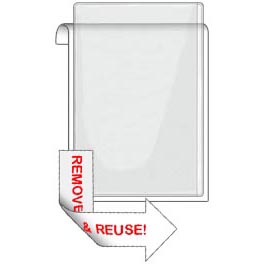 Remove & Reuse - Peel & Stick Pocket - 4" x 6" - Open Long Side
