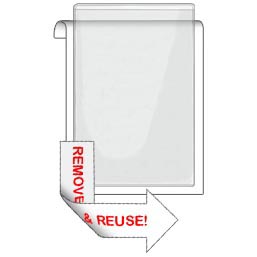 Remove & Reuse - Peel & Stick Pocket - 4" x 6" - Open Short Side