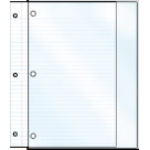 Plastic Sheet Protector - 8 1/2" x 11" - Open long side - For punched papers