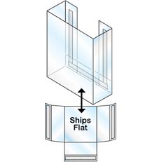 Peel & Stick Literature Boxes - 6 &frac18;" L x 5" H x 1 &frac14;" W - Ships flat