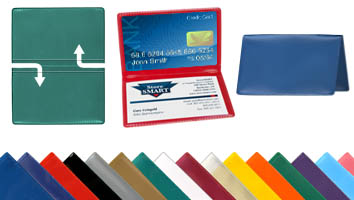 Colorful card holders that fold into a wallet